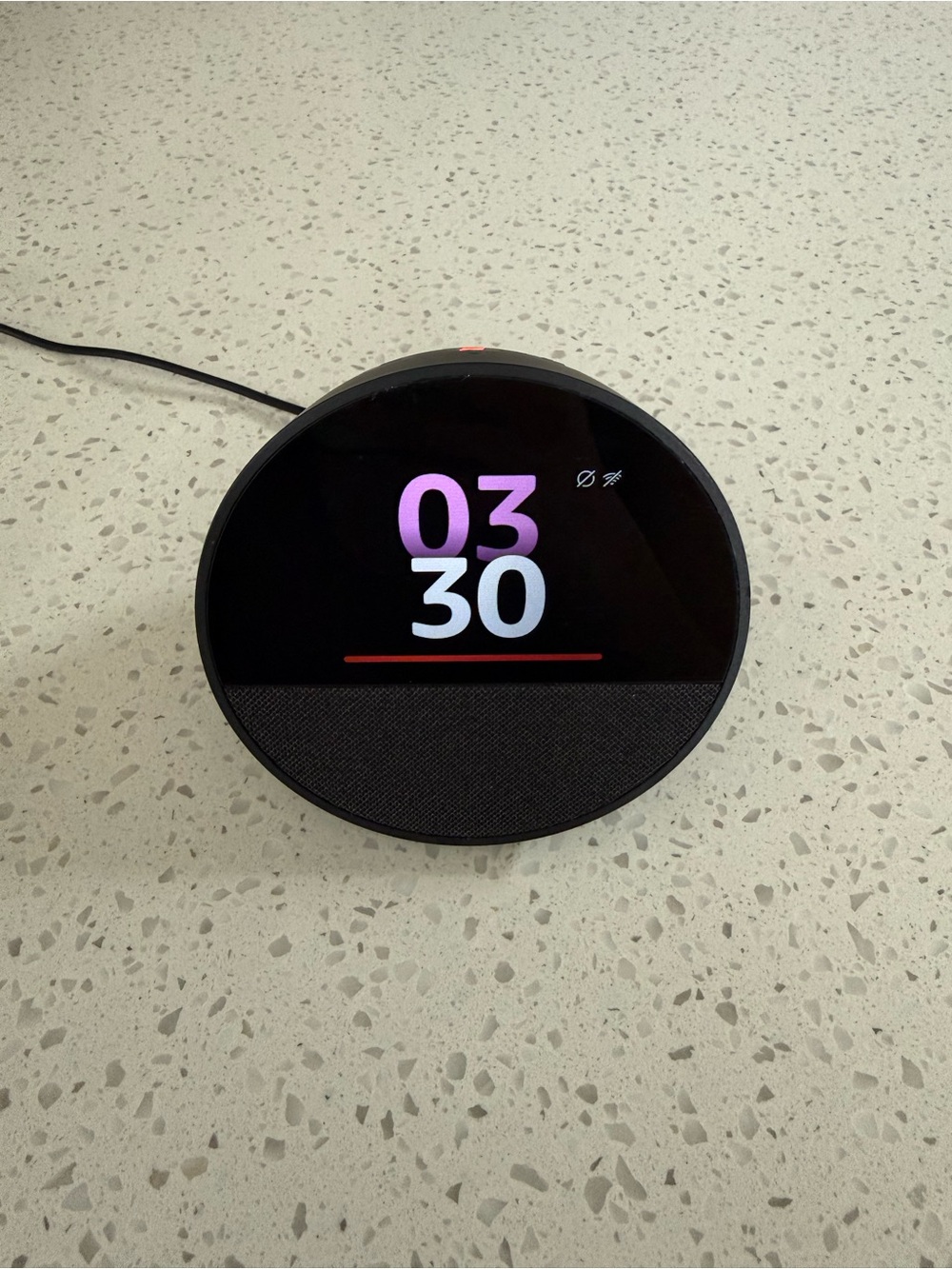 Round Smart Display with Clock - Black